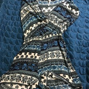 Bohemian short sleeve romper